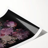 Electric Wall Art | Dark Floral Electric Canvas for Modern Interiors