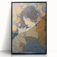 Electric Wall Art | Vibrant Portrait with Cat Electric Canvas Decor