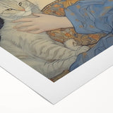 Electric Wall Art | Vibrant Portrait with Cat Electric Canvas Decor