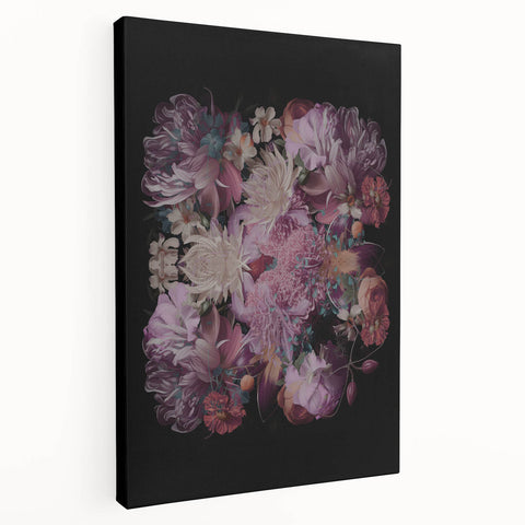 Electric Wall Art | Dramatic Floral Electric Canvas for Modern Decor