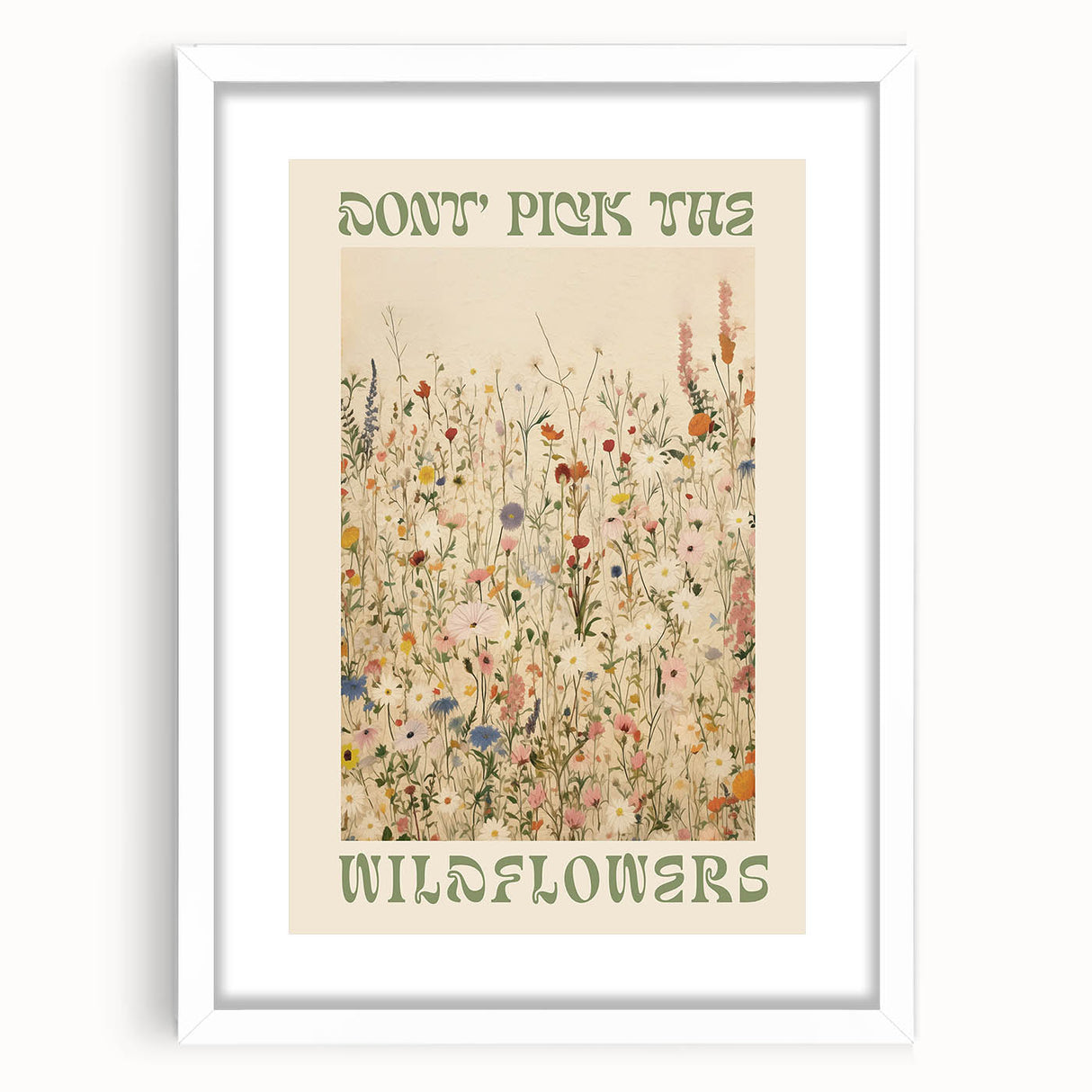 Electric Wall Art | 'Don't Pick the Wildflowers' Electric Canvas Decor