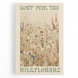 Electric Wall Art | 'Don't Pick the Wildflowers' Electric Canvas Decor