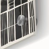 Modern Monochrome Grid Art Canvas - Electric Pattern Wall Decor