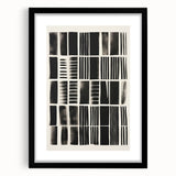 Modern Monochrome Grid Art Canvas - Electric Pattern Wall Decor