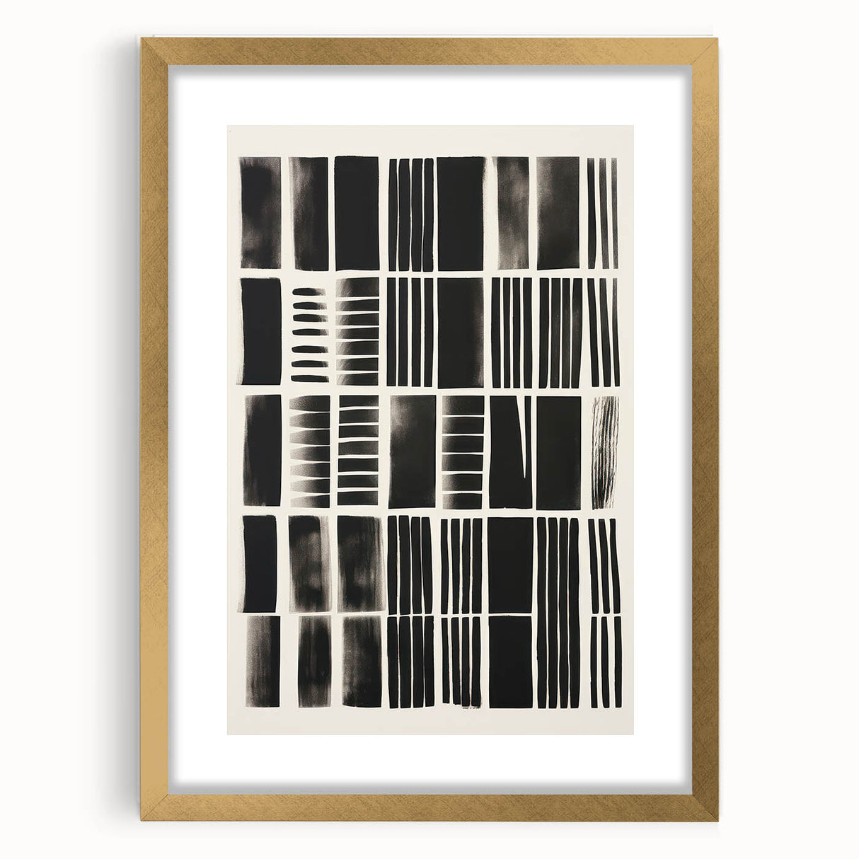 Modern Monochrome Grid Art Canvas - Electric Pattern Wall Decor