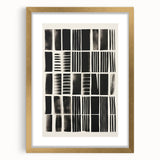 Modern Monochrome Grid Art Canvas - Electric Pattern Wall Decor