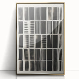 Modern Monochrome Grid Art Canvas - Electric Pattern Wall Decor