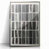 Modern Monochrome Grid Art Canvas - Electric Pattern Wall Decor