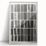 Modern Monochrome Grid Art Canvas - Electric Pattern Wall Decor