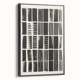 Modern Monochrome Grid Art Canvas - Electric Pattern Wall Decor