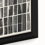 Modern Monochrome Grid Art Canvas - Electric Pattern Wall Decor