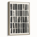 Modern Monochrome Grid Art Canvas - Electric Pattern Wall Decor
