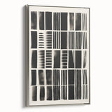 Modern Monochrome Grid Art Canvas - Electric Pattern Wall Decor