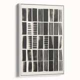 Modern Monochrome Grid Art Canvas - Electric Pattern Wall Decor
