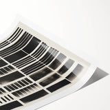 Modern Monochrome Grid Art Canvas - Electric Pattern Wall Decor