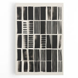Modern Monochrome Grid Art Canvas - Electric Pattern Wall Decor