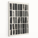 Modern Monochrome Grid Art Canvas - Electric Pattern Wall Decor