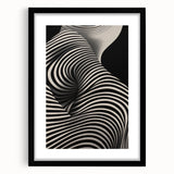 Modern Electric Wall Art - Abstract Black and White Electric Canvas