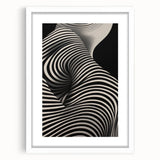 Modern Electric Wall Art - Abstract Black and White Electric Canvas