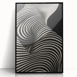 Modern Electric Wall Art - Abstract Black and White Electric Canvas