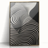 Modern Electric Wall Art - Abstract Black and White Electric Canvas