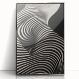Modern Electric Wall Art - Abstract Black and White Electric Canvas