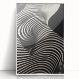 Modern Electric Wall Art - Abstract Black and White Electric Canvas