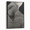 Modern Electric Wall Art - Abstract Black and White Electric Canvas