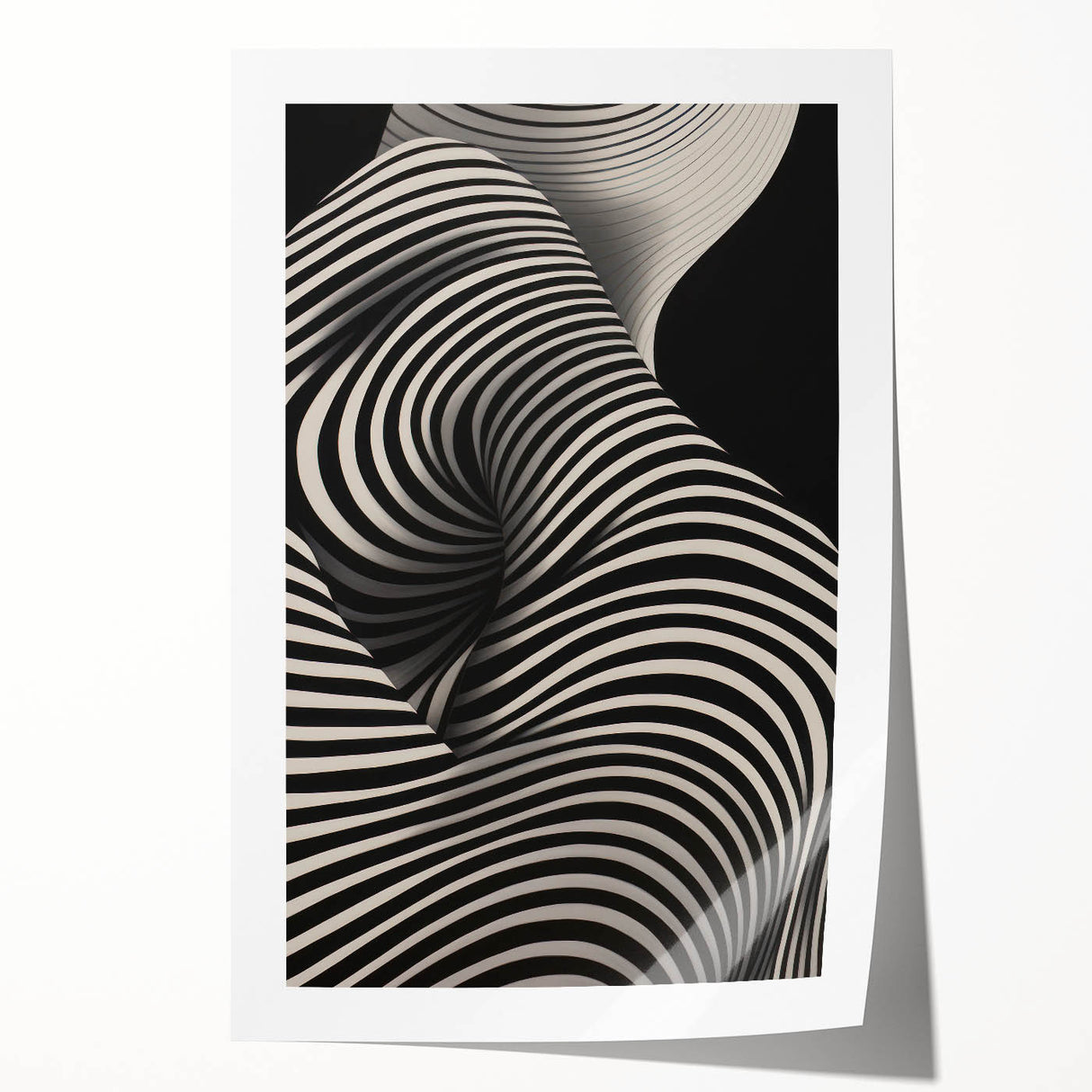 Modern Electric Wall Art - Abstract Black and White Electric Canvas