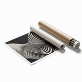 Modern Electric Wall Art - Abstract Black and White Electric Canvas