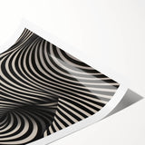 Modern Electric Wall Art - Abstract Black and White Electric Canvas