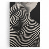 Modern Electric Wall Art - Abstract Black and White Electric Canvas