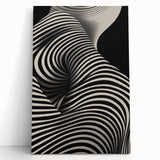 Modern Electric Wall Art - Abstract Black and White Electric Canvas