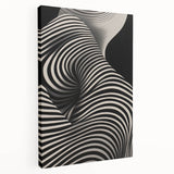 Modern Electric Wall Art - Abstract Black and White Electric Canvas