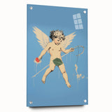 Electric Angel Art - Vibrant Modern Electric Decor - Blue Abstract Print