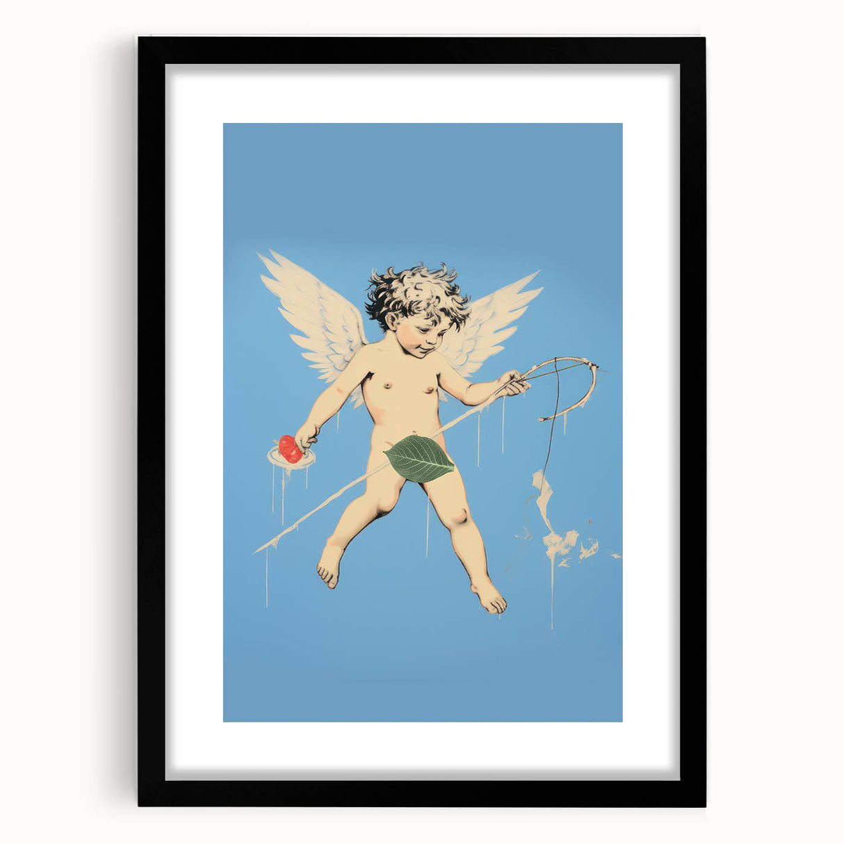 Electric Angel Art - Vibrant Modern Electric Decor - Blue Abstract Print