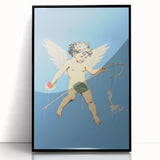 Electric Angel Art - Vibrant Modern Electric Decor - Blue Abstract Print