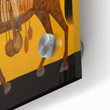 Electric Rider Art - Bold Abstract Electric Painting - Yellow Canvas