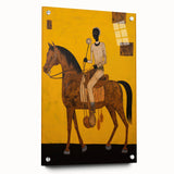 Electric Rider Art - Bold Abstract Electric Painting - Yellow Canvas