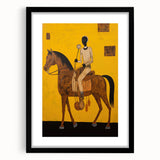 Electric Rider Art - Bold Abstract Electric Painting - Yellow Canvas