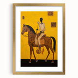 Electric Rider Art - Bold Abstract Electric Painting - Yellow Canvas