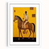 Electric Rider Art - Bold Abstract Electric Painting - Yellow Canvas