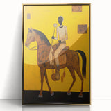 Electric Rider Art - Bold Abstract Electric Painting - Yellow Canvas