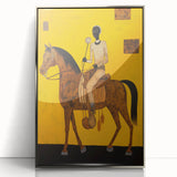Electric Rider Art - Bold Abstract Electric Painting - Yellow Canvas