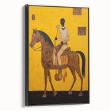 Electric Rider Art - Bold Abstract Electric Painting - Yellow Canvas