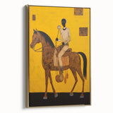 Electric Rider Art - Bold Abstract Electric Painting - Yellow Canvas
