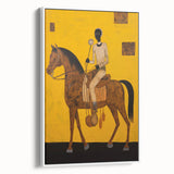 Electric Rider Art - Bold Abstract Electric Painting - Yellow Canvas