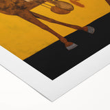 Electric Rider Art - Bold Abstract Electric Painting - Yellow Canvas