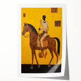Electric Rider Art - Bold Abstract Electric Painting - Yellow Canvas