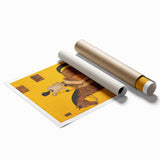 Electric Rider Art - Bold Abstract Electric Painting - Yellow Canvas